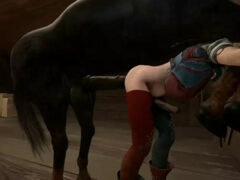 Dibujos animados con caballos follando mujeres